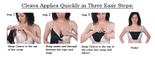 Cleava Cleavage Cover Original SNAP ON Mock Camisole Snap to Bra