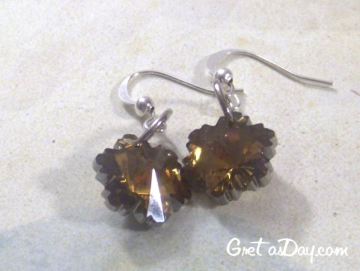 How to make a pair of swarovski crystal flower earrings