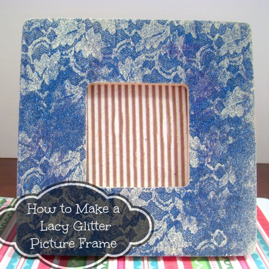 How to Make a Lacy Glitter Frame