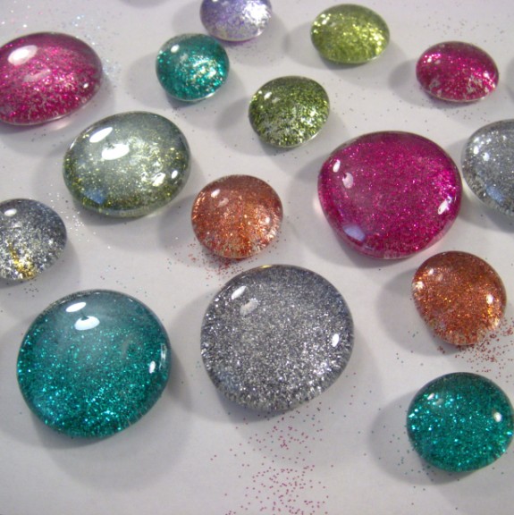 Glitter Glass Marbles