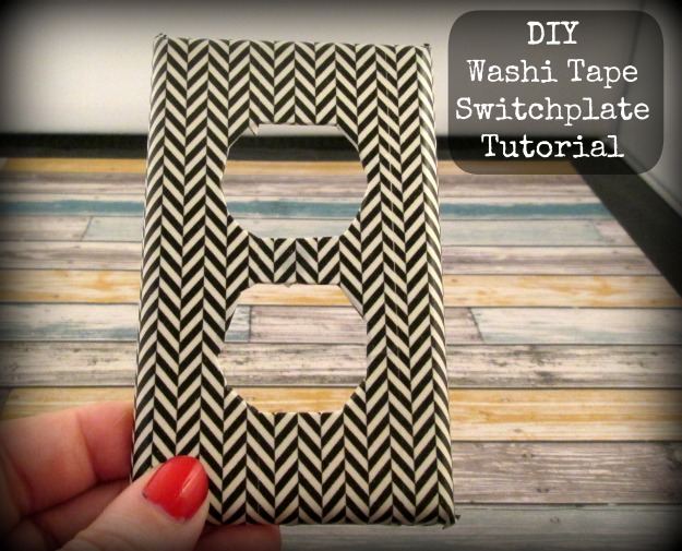 How to make a DIY washi tape switch plate
