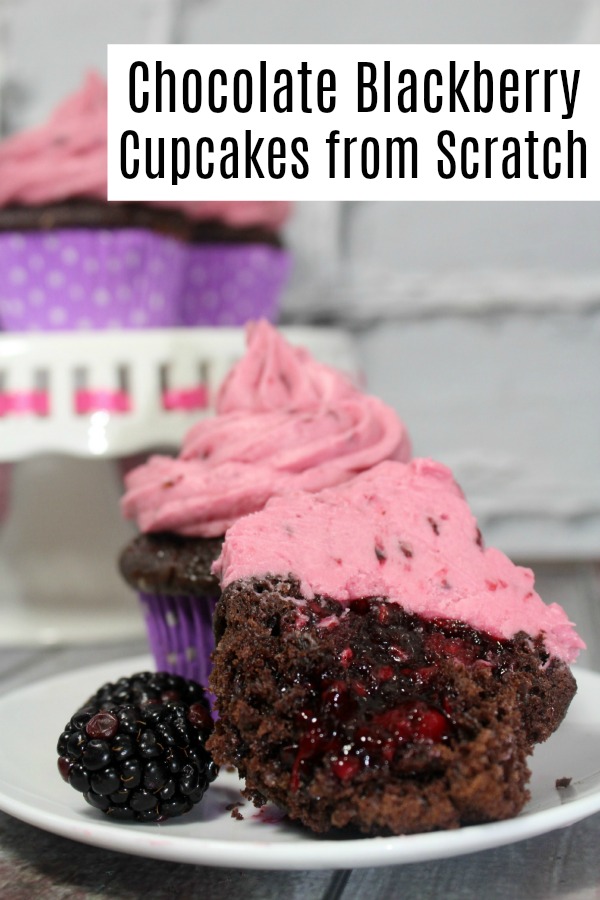 How to Make Chocolate Blackberry Cupcakes from Scratch | Cupcake Recipe
