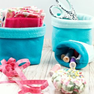 DIY Felt baskets to sew tutorial