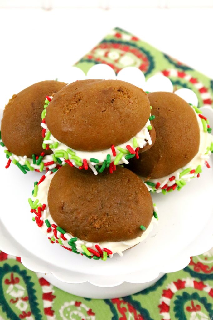 Gingerbread Whoopie Pies with Cream Cheese Filling Recipe