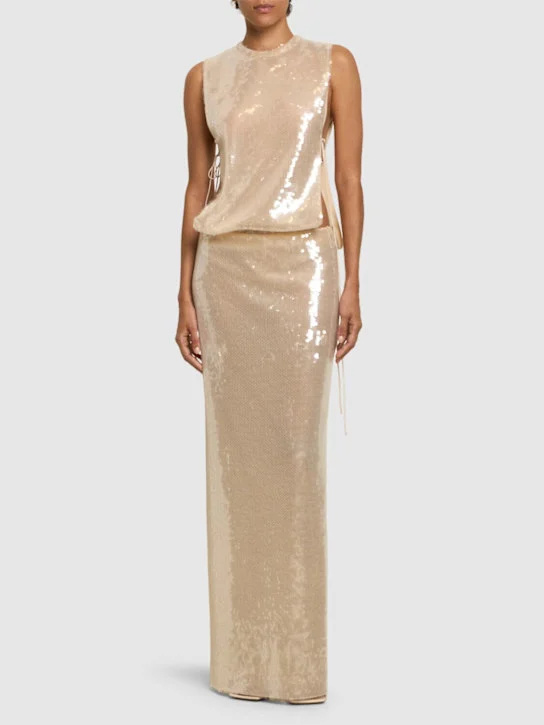 Christopher Esber Sequined long dress